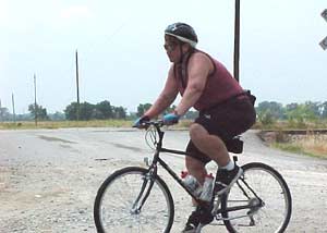 Mountain biker