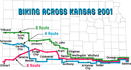 BAK 2001 Route Map